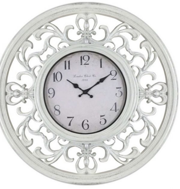 Ornate White Clock